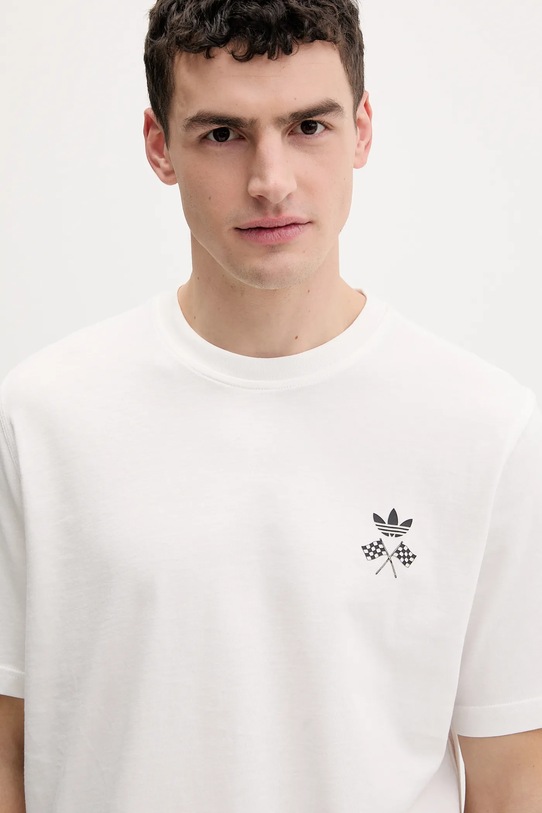 adidas Originals t-shirt bawełniany Racing Car biały KY2925