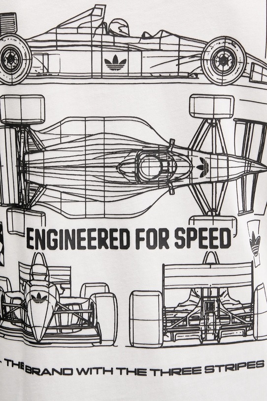 adidas Originals t-shirt bawełniany Racing Car KY2925 biały