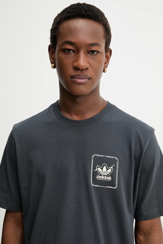 adidas Originals t-shirt bawełniany Adi Starter szary KY2926