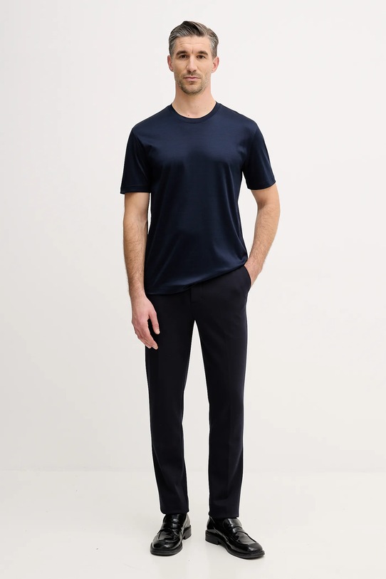 Eton t-shirt bawełniany 100002356 granatowy AW25