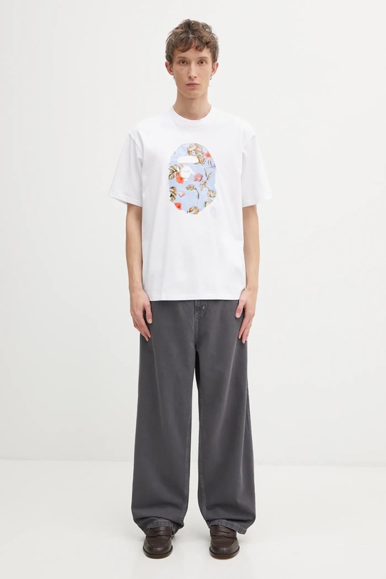 A Bathing Ape t-shirt bawełniany Vacation Pattern APE Head 1L30110335 biały