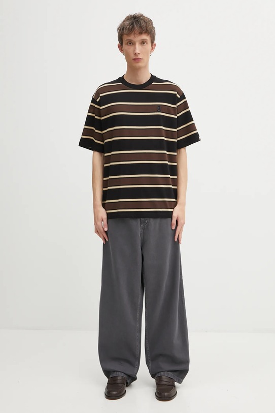 A Bathing Ape t-shirt One Point Strip 1L30109305 czarny