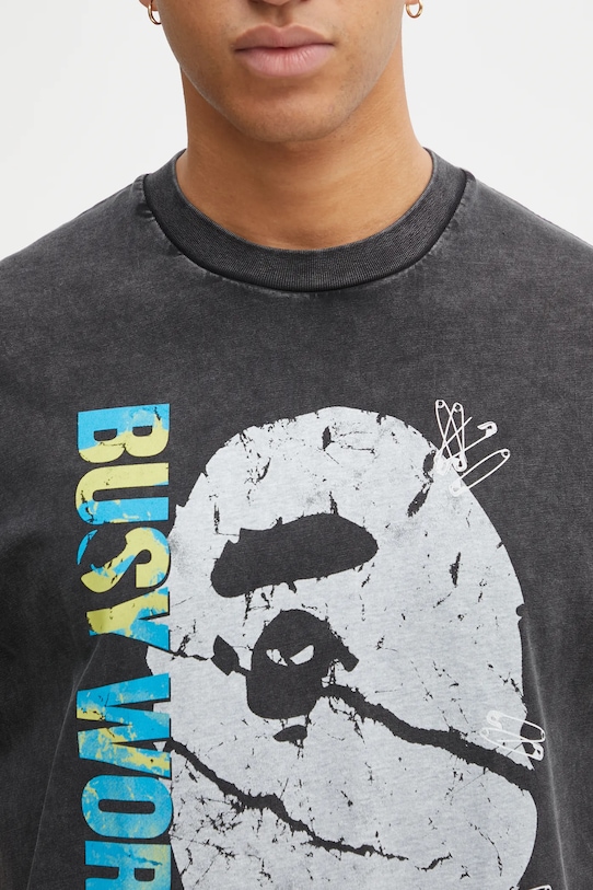 A Bathing Ape t-shirt bawełniany Garment Dye czarny 1L30109350