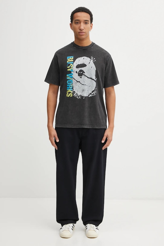 A Bathing Ape t-shirt bawełniany Garment Dye 1L30109350 czarny