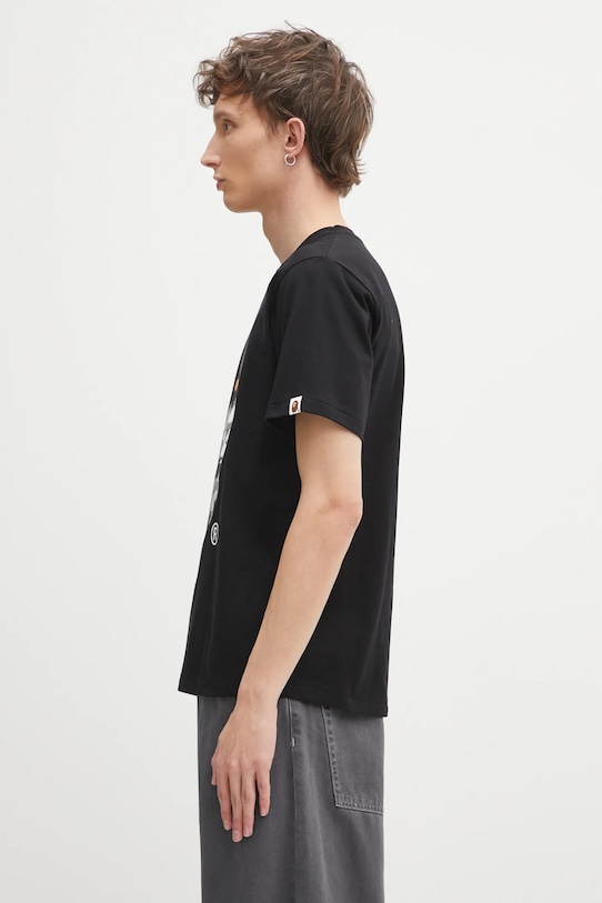 A Bathing Ape t-shirt bawełniany 1st Camo Milo On APE 2L30110005 czarny AW25
