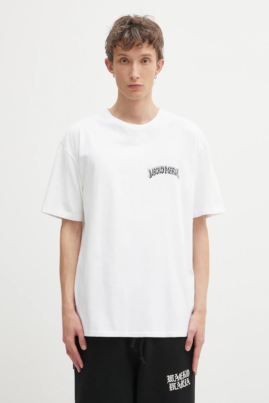 Odzież Wacko Maria t-shirt bawełniany 25FW.WMT.WT04 biały