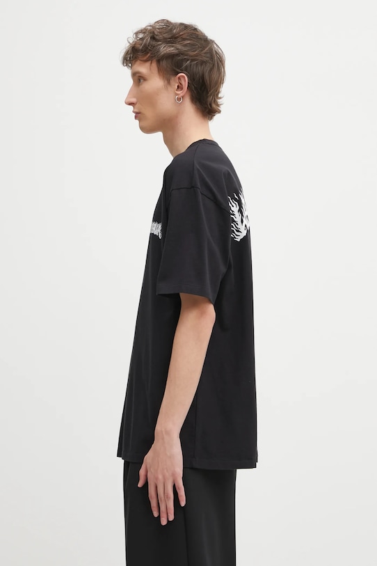 Wacko Maria t-shirt bawełniany 25FW.WMT.WT04 czarny AW25