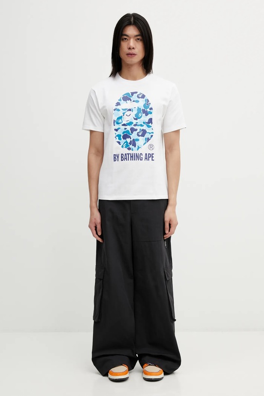 Бавовняна футболка A Bathing Ape abc camo by bathing ape tee m 001TEL301007M білий