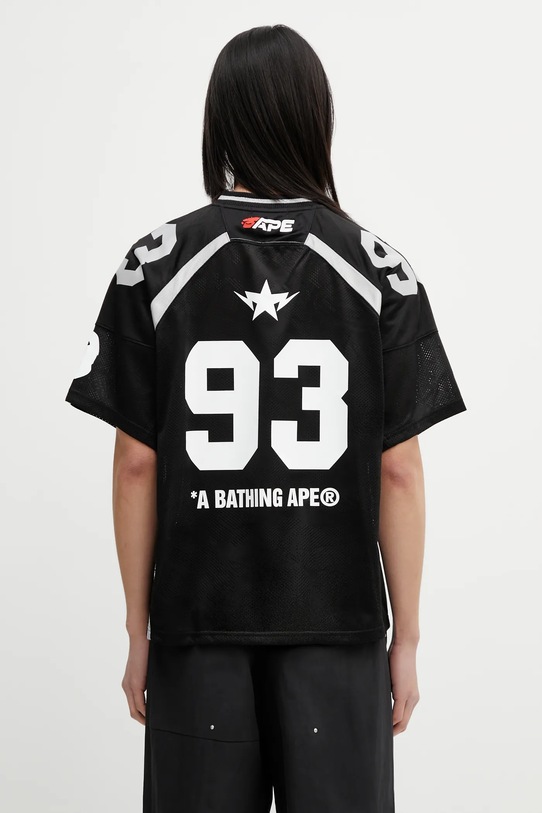 Odzież A Bathing Ape t-shirt Line Camo Jacquard 001CSL801312M czarny