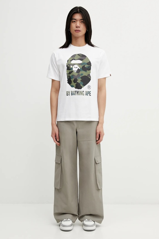 A Bathing Ape t-shirt bawełniany 1st Camo 001TEL801013M biały