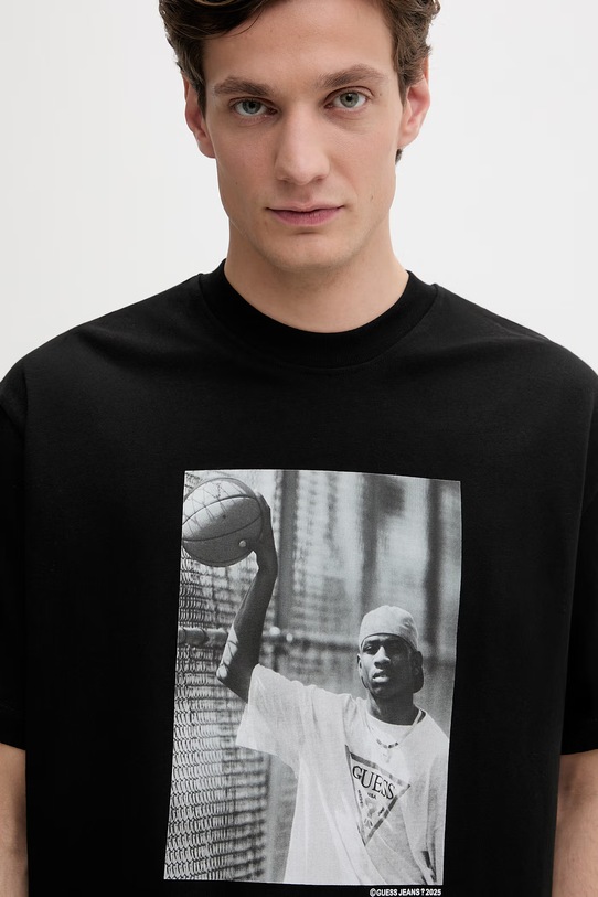 Pamučna majica Guess Jeans crna M5BI3K.K8FQ4