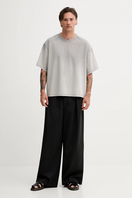 Won Hundred tricou din bumbac 3690.12071 gri AW25