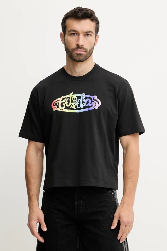 adidas Originals t-shirt Pride x Jeremy Scott z elastanem czarny JY2011