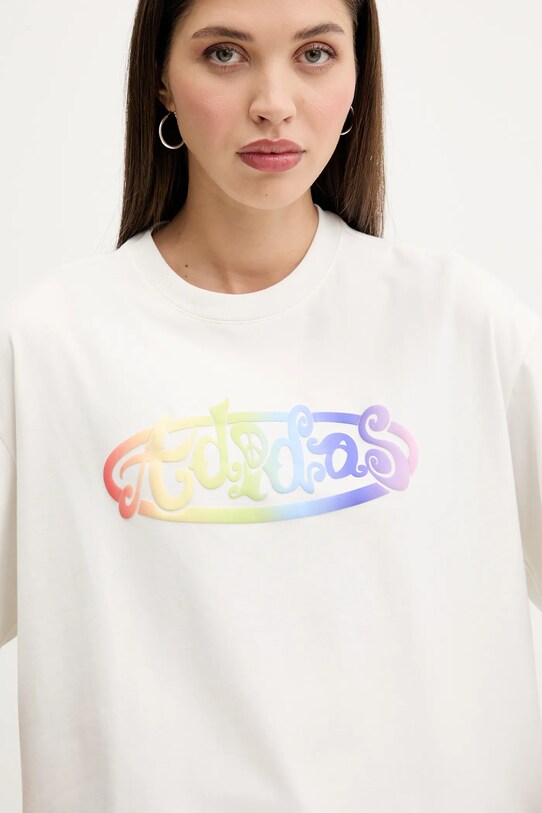 Футболка adidas Originals Pride x Jeremy Scott бежевый JY2012
