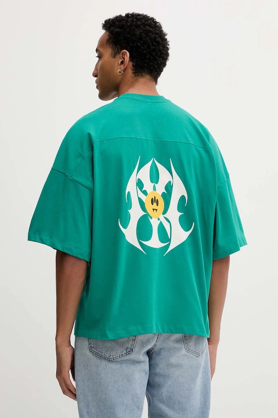 Barrow t-shirt in cotone turchese F5BWUATH044