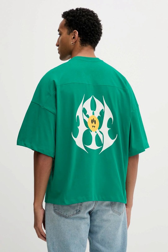 Barrow t-shirt bawełniany zielony F5BWUATH044
