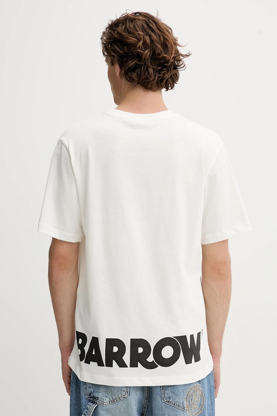 Barrow t-shirt bawełniany nadruk beżowy F5BWUATH059