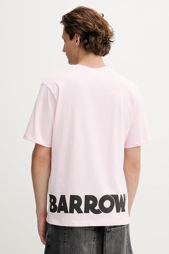 Barrow t-shirt bawełniany nadruk różowy F5BWUATH059