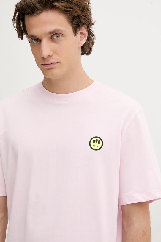 Barrow t-shirt bawełniany różowy F5BWUATH059