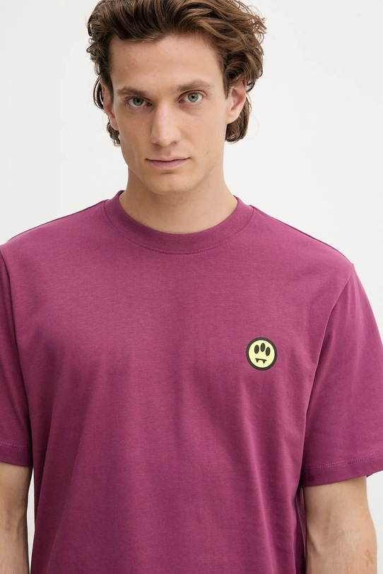 Barrow t-shirt bawełniany fioletowy F5BWUATH059