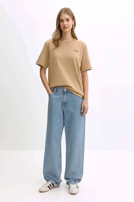 Oblečení Bavlněné tričko Barrow F5BWUATH070 béžová