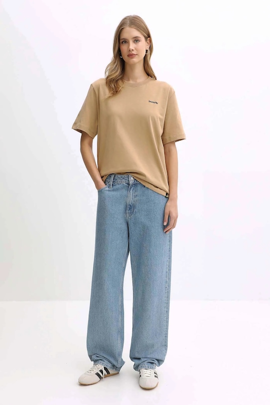 Oblečení Bavlněné tričko Barrow F5BWUATH070 béžová