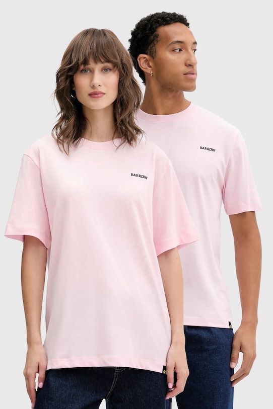 Barrow t-shirt bawełniany bawełna różowy F5BWUATH070