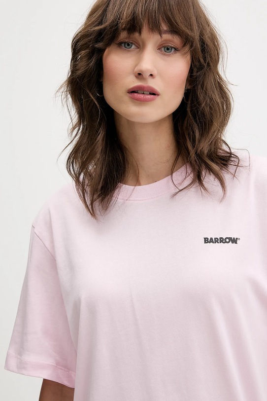 Barrow t-shirt bawełniany różowy F5BWUATH070