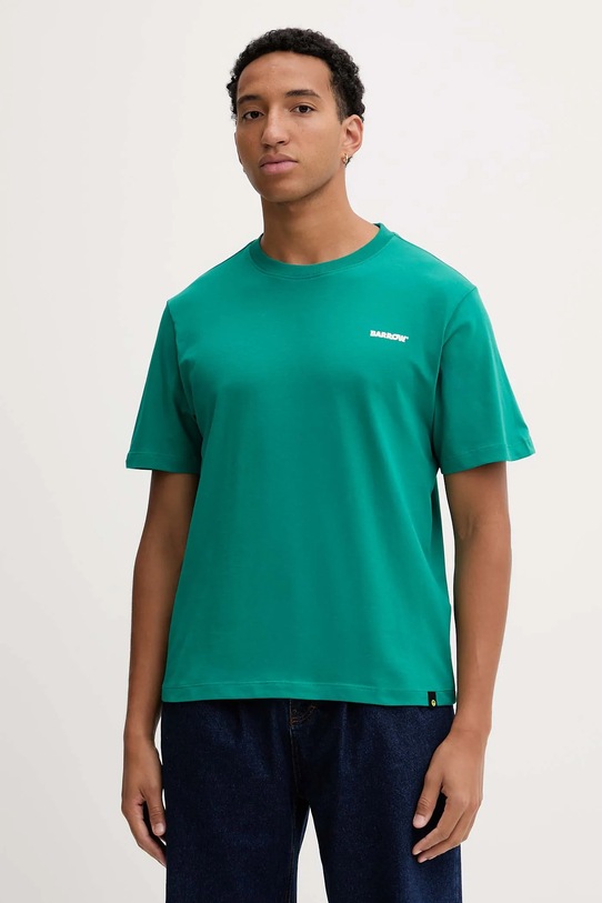 Barrow t-shirt bawełniany bawełna zielony F5BWUATH070