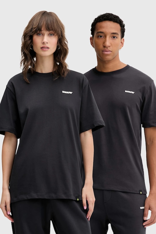 Barrow t-shirt bawełniany bawełna szary F5BWUATH070