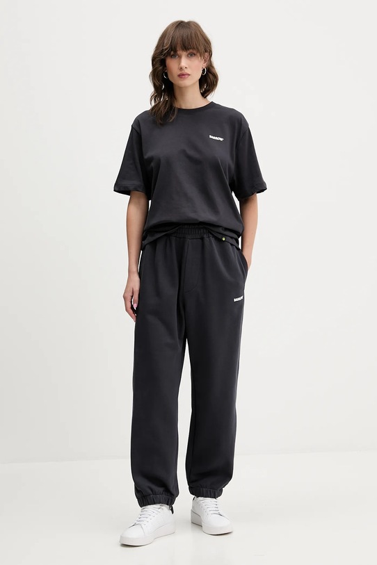 Barrow t-shirt bawełniany F5BWUATH070 szary AW25