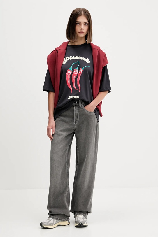 Βαμβακερό μπλουζάκι Barrow F5BWUATH079 γκρί