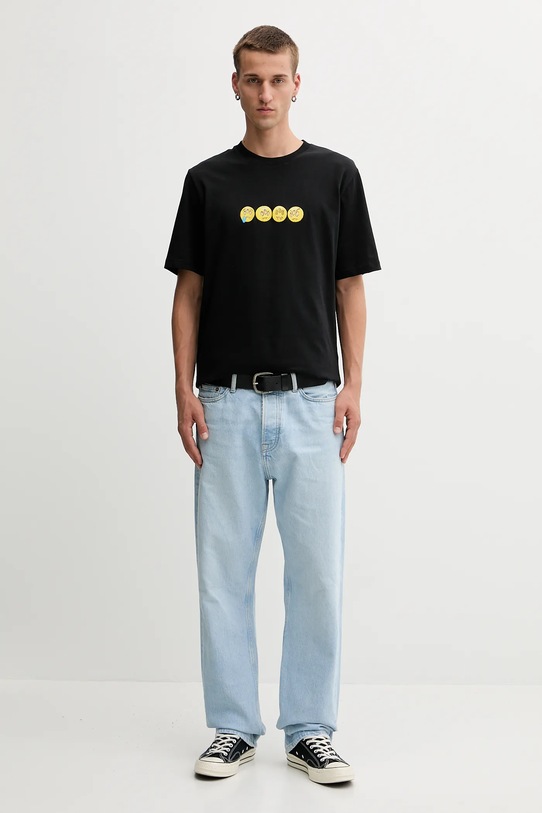 Βαμβακερό μπλουζάκι Barrow μαύρο F5BWUATH085