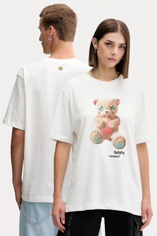 Bavlněné tričko Barrow regular bílá F5BWUATH118