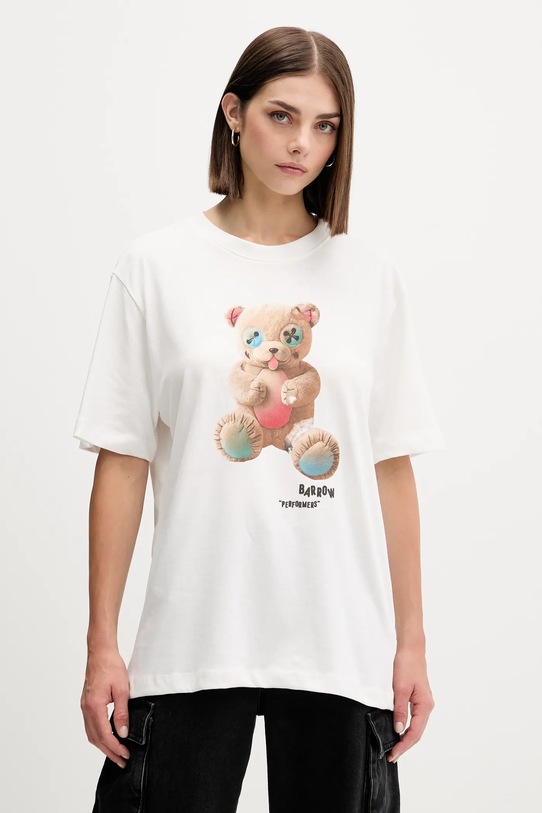Бавовняна футболка Barrow F5BWUATH118 білий AW25