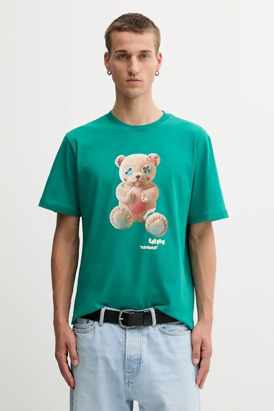 Barrow t-shirt in cotone F5BWUATH118 turchese AW25