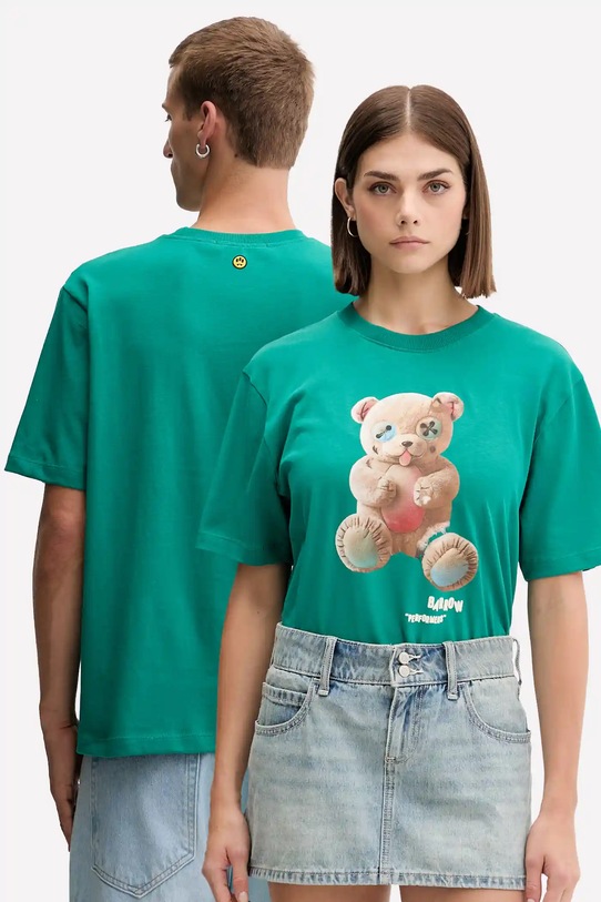 Barrow tricou din bumbac print verde F5BWUATH118