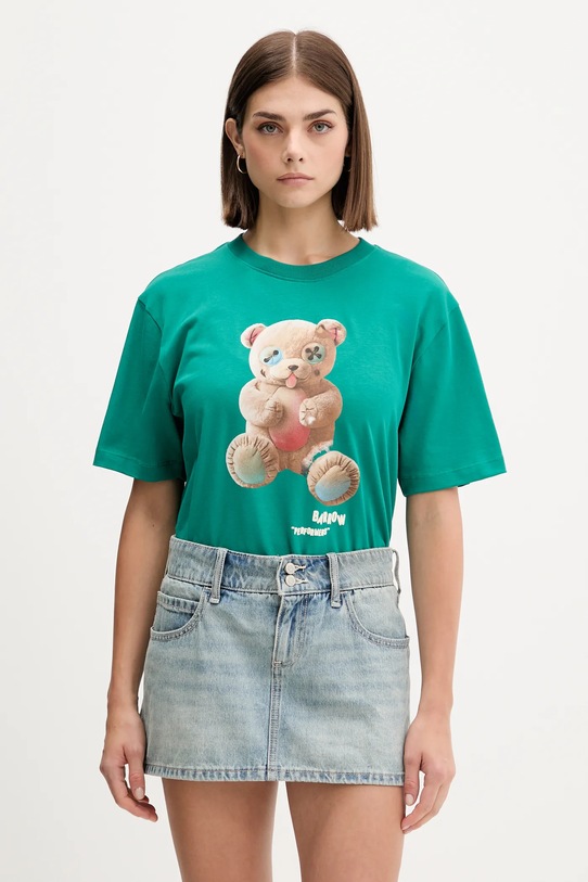 Бавовняна футболка Barrow F5BWUATH118 зелений AW25