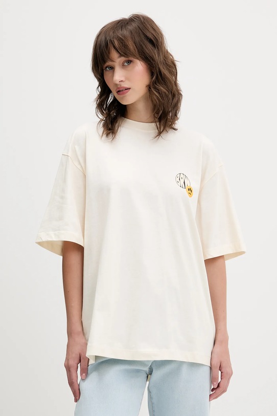 Odzież Barrow t-shirt bawełniany F5BWUATH124 beżowy