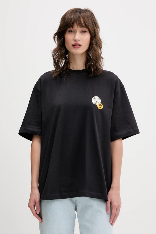 Odzież Barrow t-shirt bawełniany F5BWUATH124 czarny