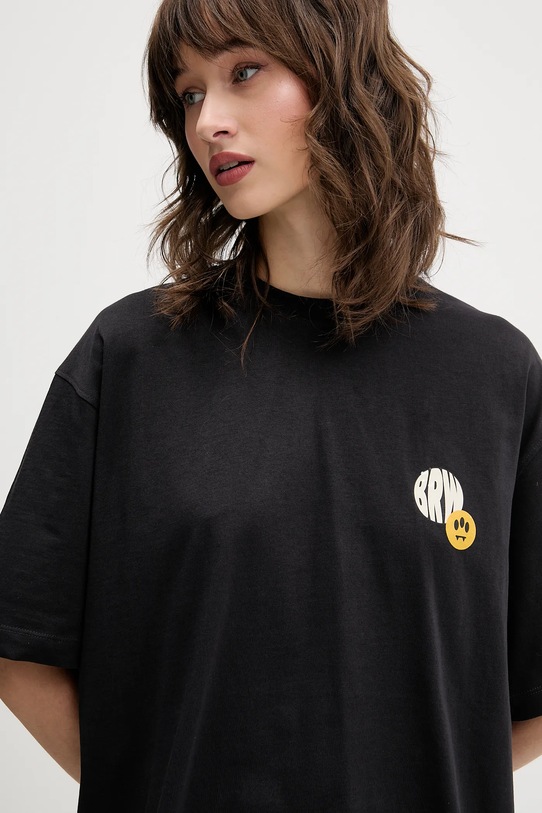 Barrow t-shirt bawełniany czarny F5BWUATH124