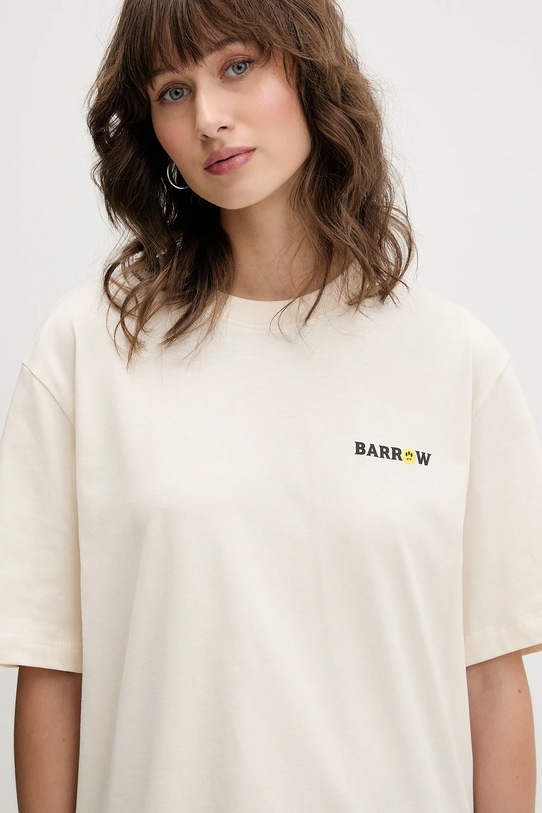 Barrow t-shirt bawełniany beżowy F5BWUATH127
