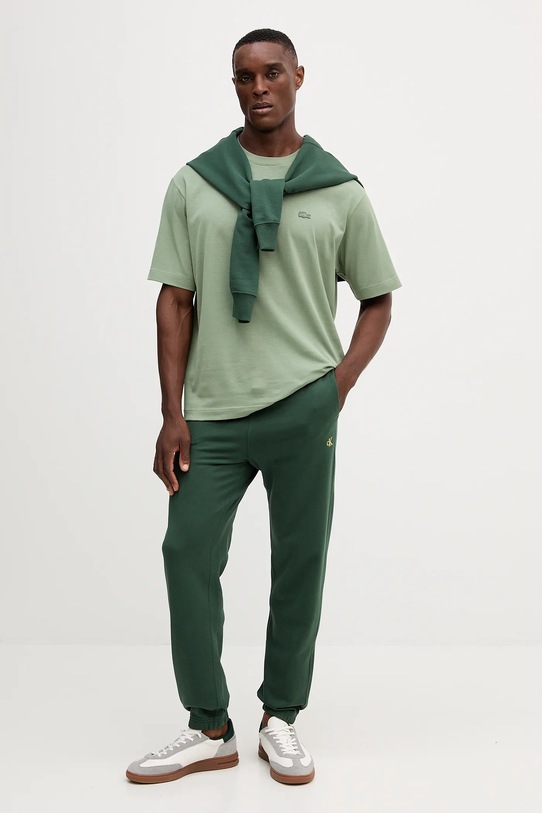 Odzież Lacoste t-shirt bawełniany TH7744 zielony