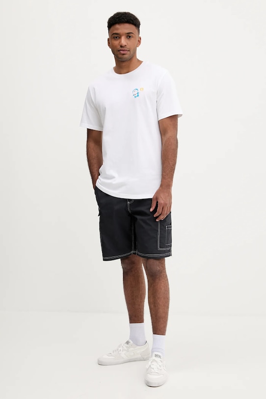Odzież Converse t-shirt bawełniany X DORAEMON GRAPHIC 10028893.A01 biały