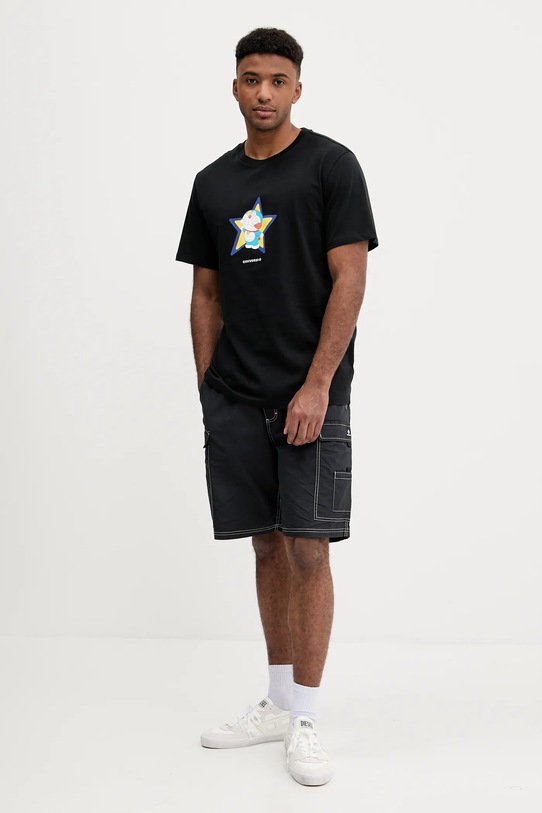Converse t-shirt bawełniany X DORAEMON GRAPHIC 10028894.A01 czarny AW25