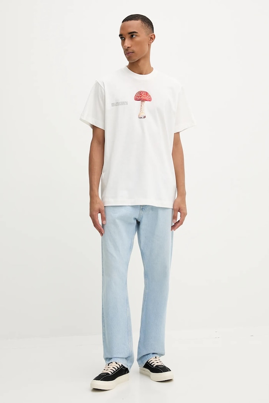 Pangaia t-shirt bawełniany biały 10002601