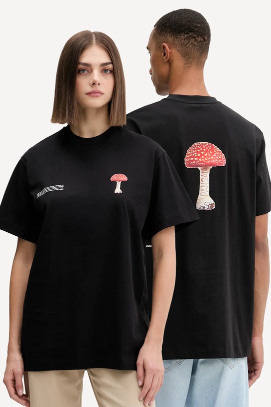 Бавовняна футболка Pangaia бавовна чорний 10002604.