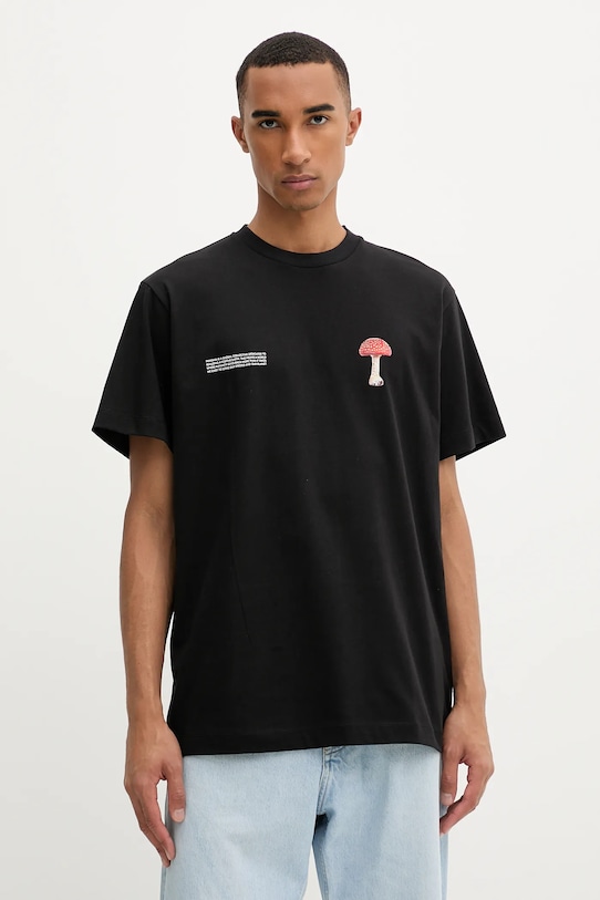 Бавовняна футболка Pangaia 10002604. чорний AW25