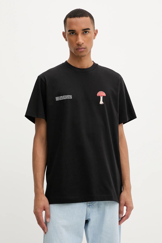 Бавовняна футболка Pangaia чорний 10002604.