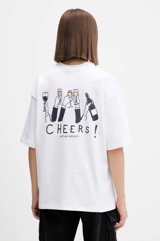 Kaotiko tricou din bumbac print alb AR025.01S.G002